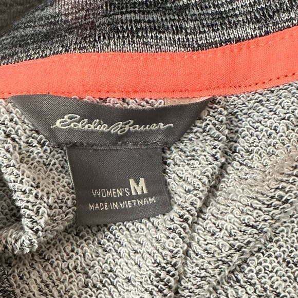 Eddie Bauer Women’s Heather Gray Black Cowl Neck Sweater Top Sweatshirt Active M - Picture 8 of 8